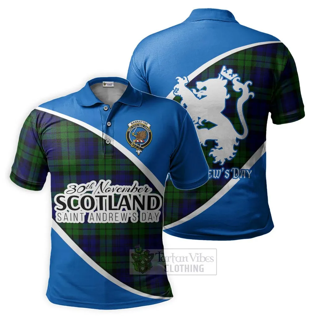 Bannatyne Family Crest Tartan Polo Shirt Celebrate Saint Andrew's Day in Style