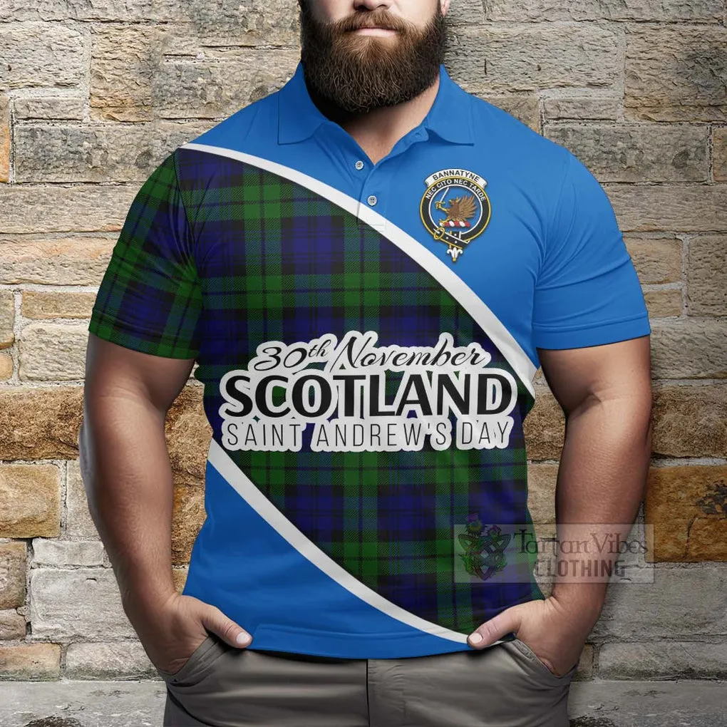 Bannatyne Family Crest Tartan Polo Shirt Celebrate Saint Andrew's Day in Style