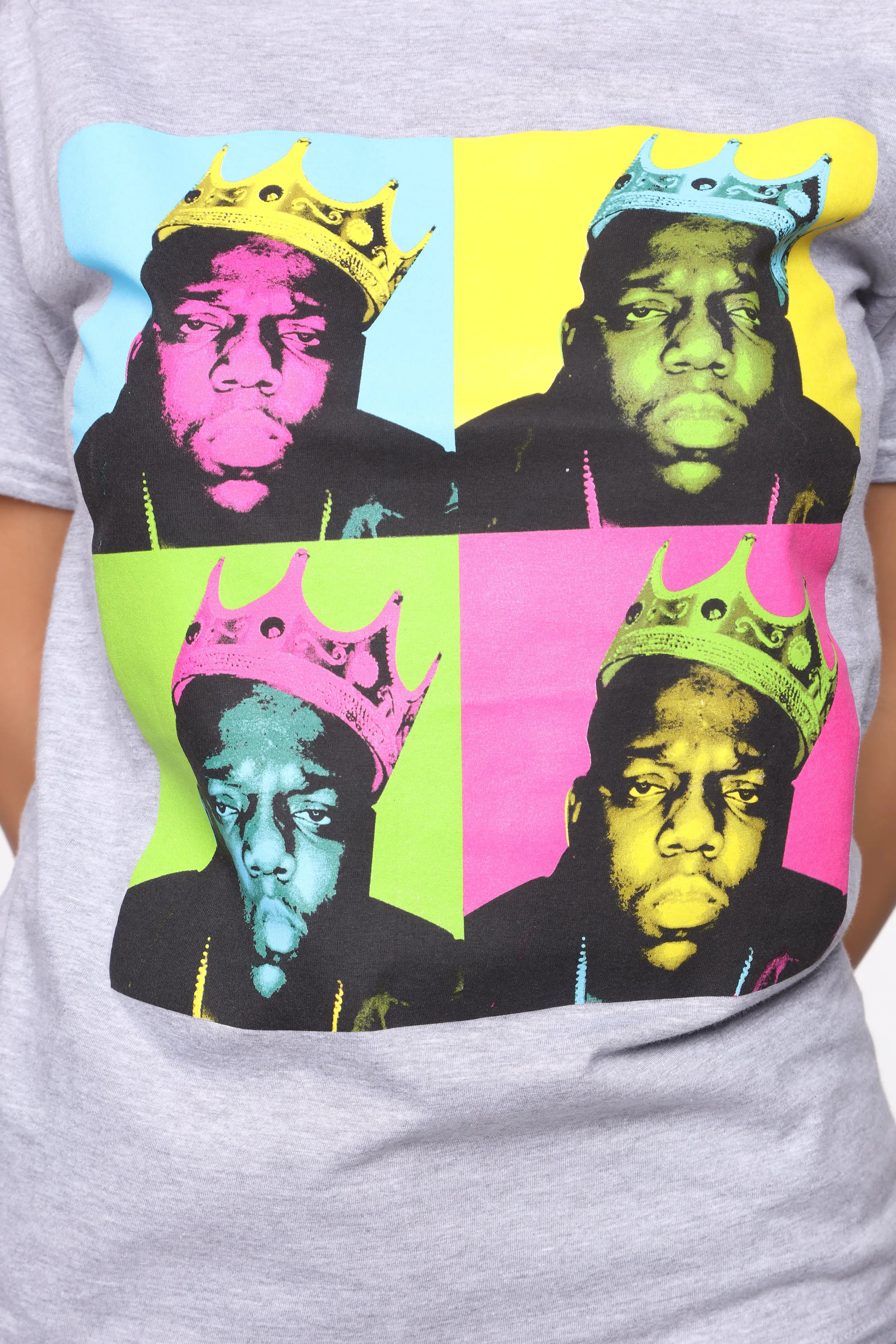 Biggie Art Tunic Top - Heather Grey