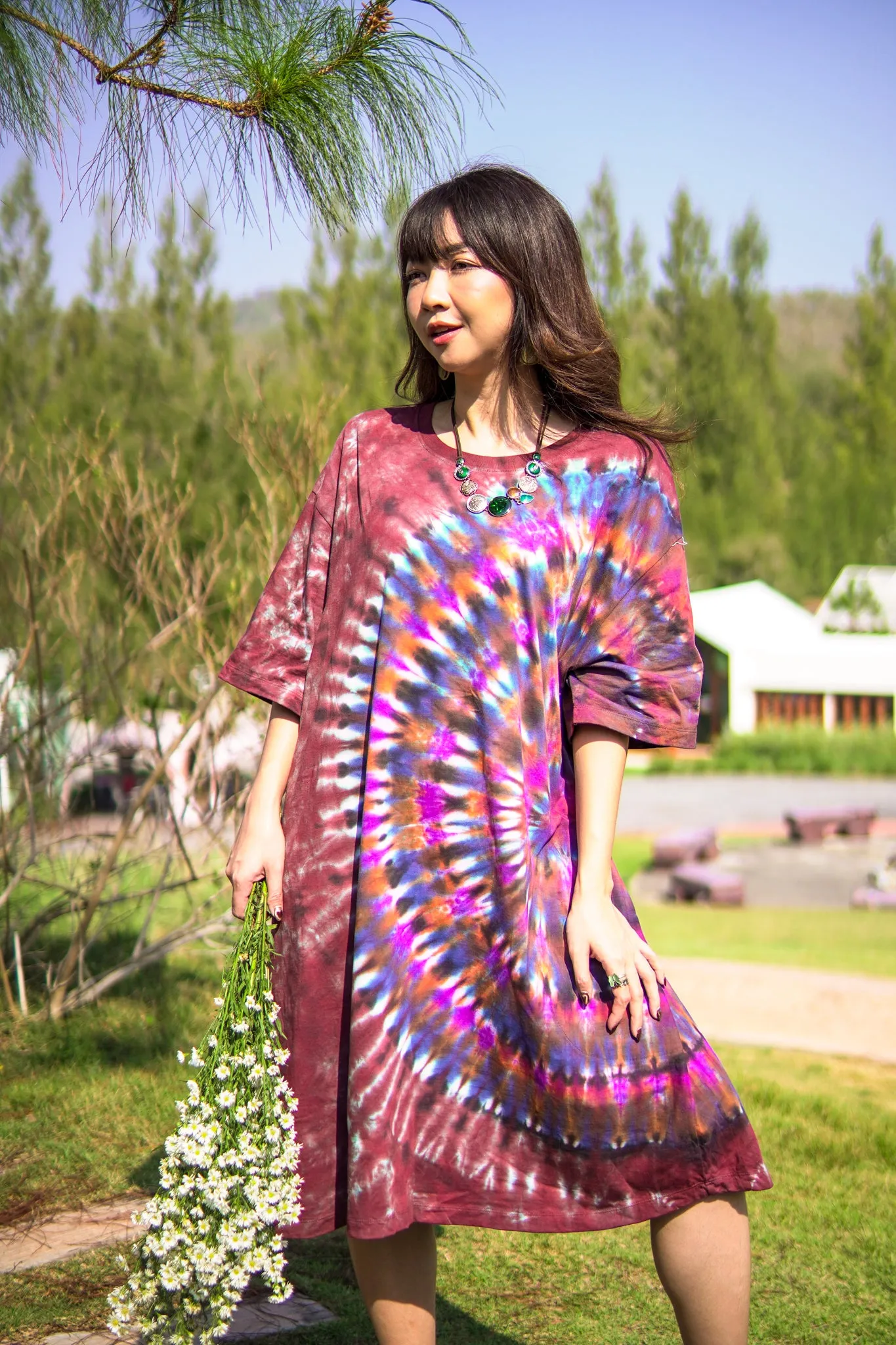 Boho Ember Hand Dyed Boho Hippie Dress