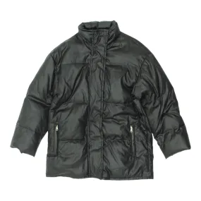 Byblos Womens Black Puffer Jacket | Vintage High End Designer Padded Coat VTG