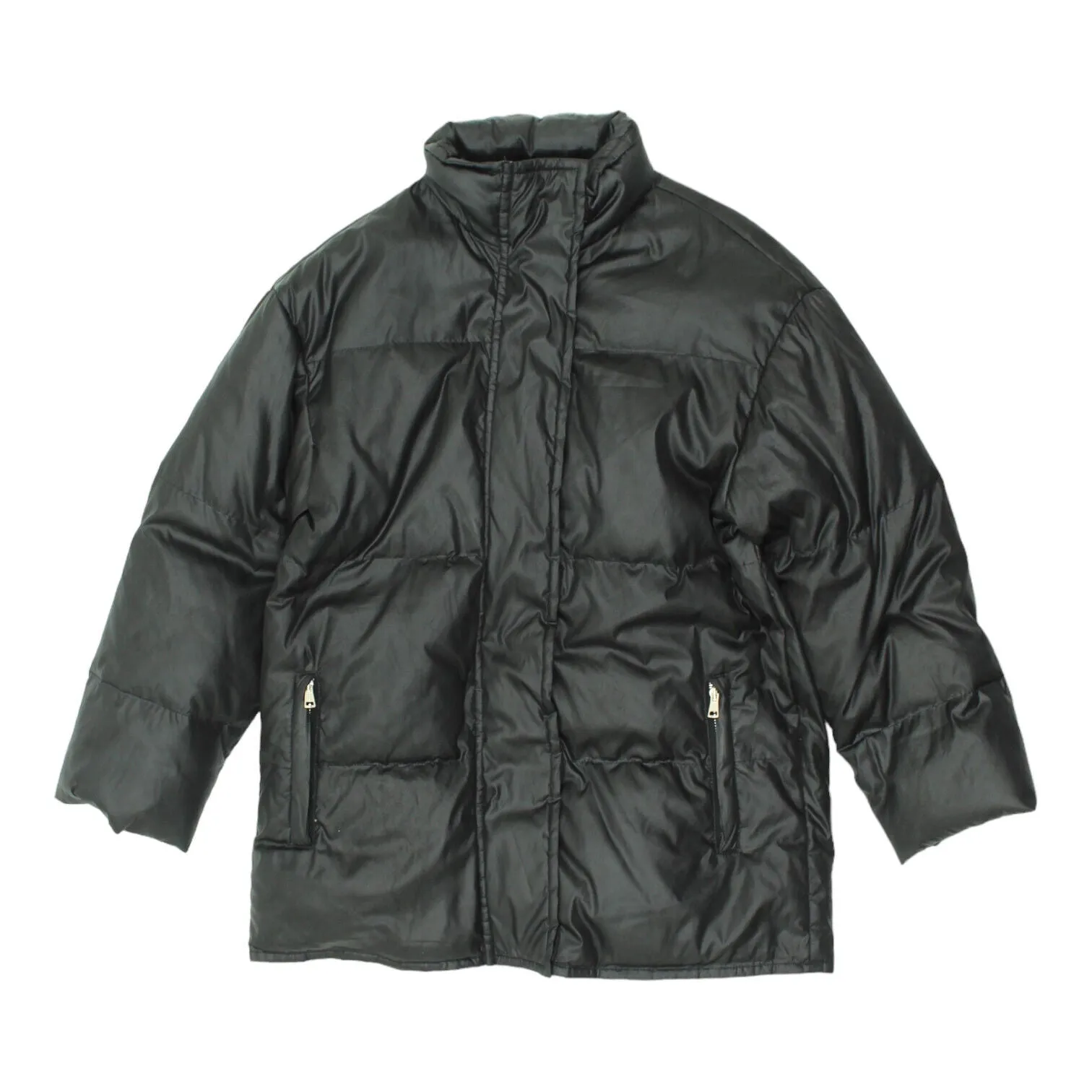 Byblos Womens Black Puffer Jacket | Vintage High End Designer Padded Coat VTG