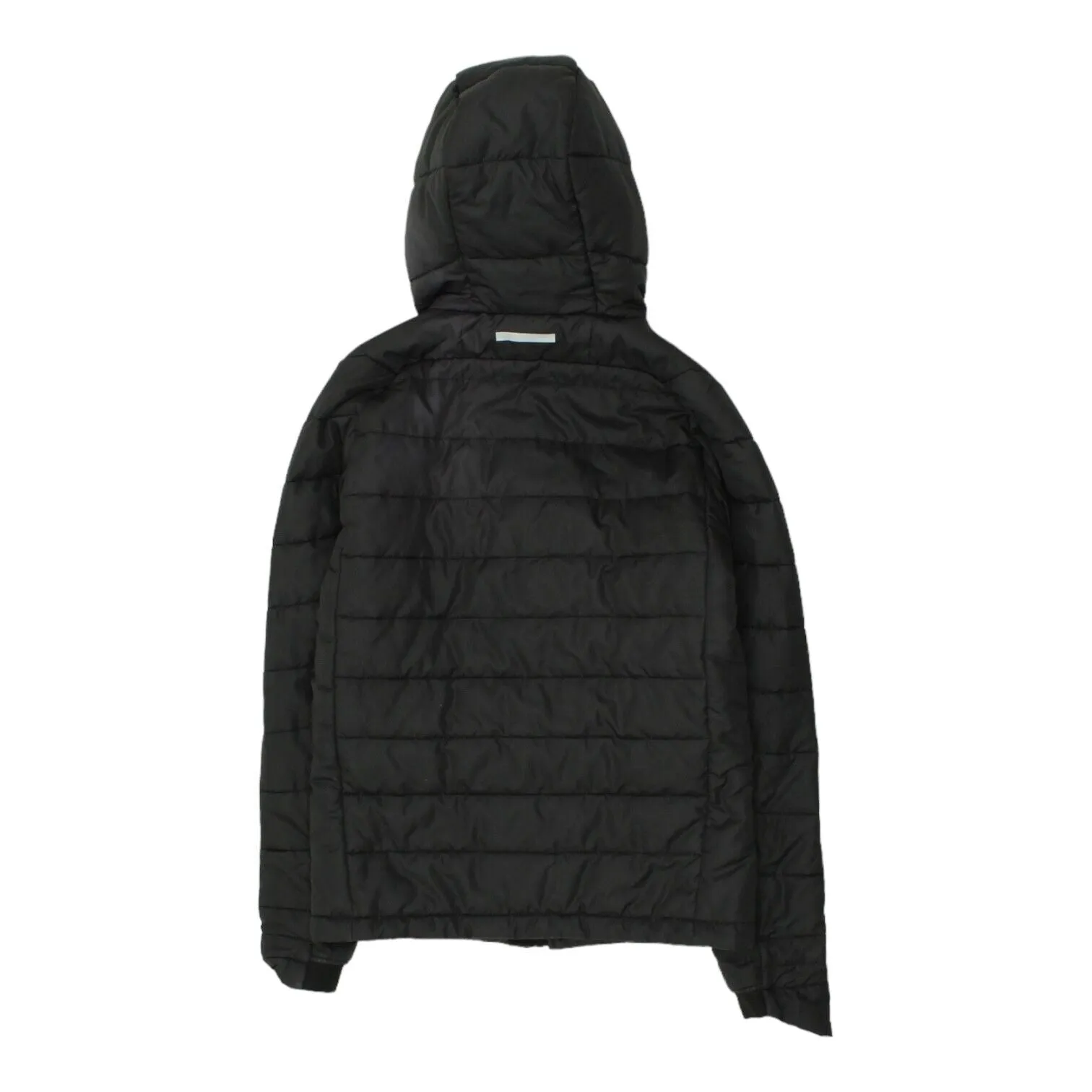 Diesel Chest Logo Mens Black Puffer Jacket | Designer Streetwear Padded Coat VTG