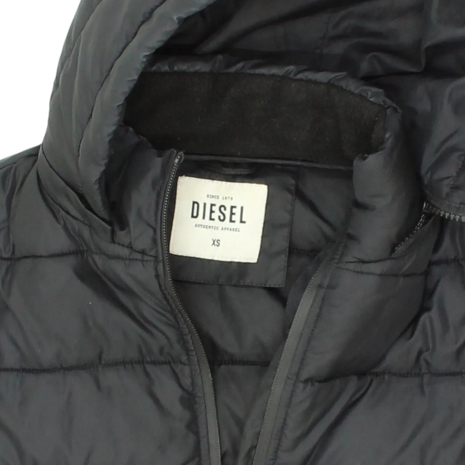Diesel Womens Hooded Puffer Jacket | Casual Winter Padded Coat Streetwear VTG
