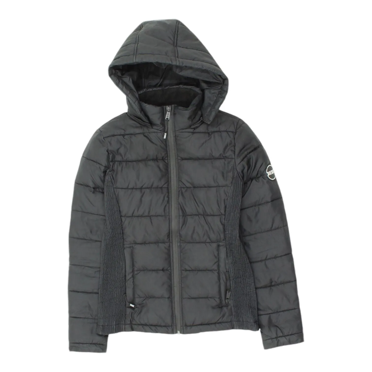 Diesel Womens Hooded Puffer Jacket | Casual Winter Padded Coat Streetwear VTG