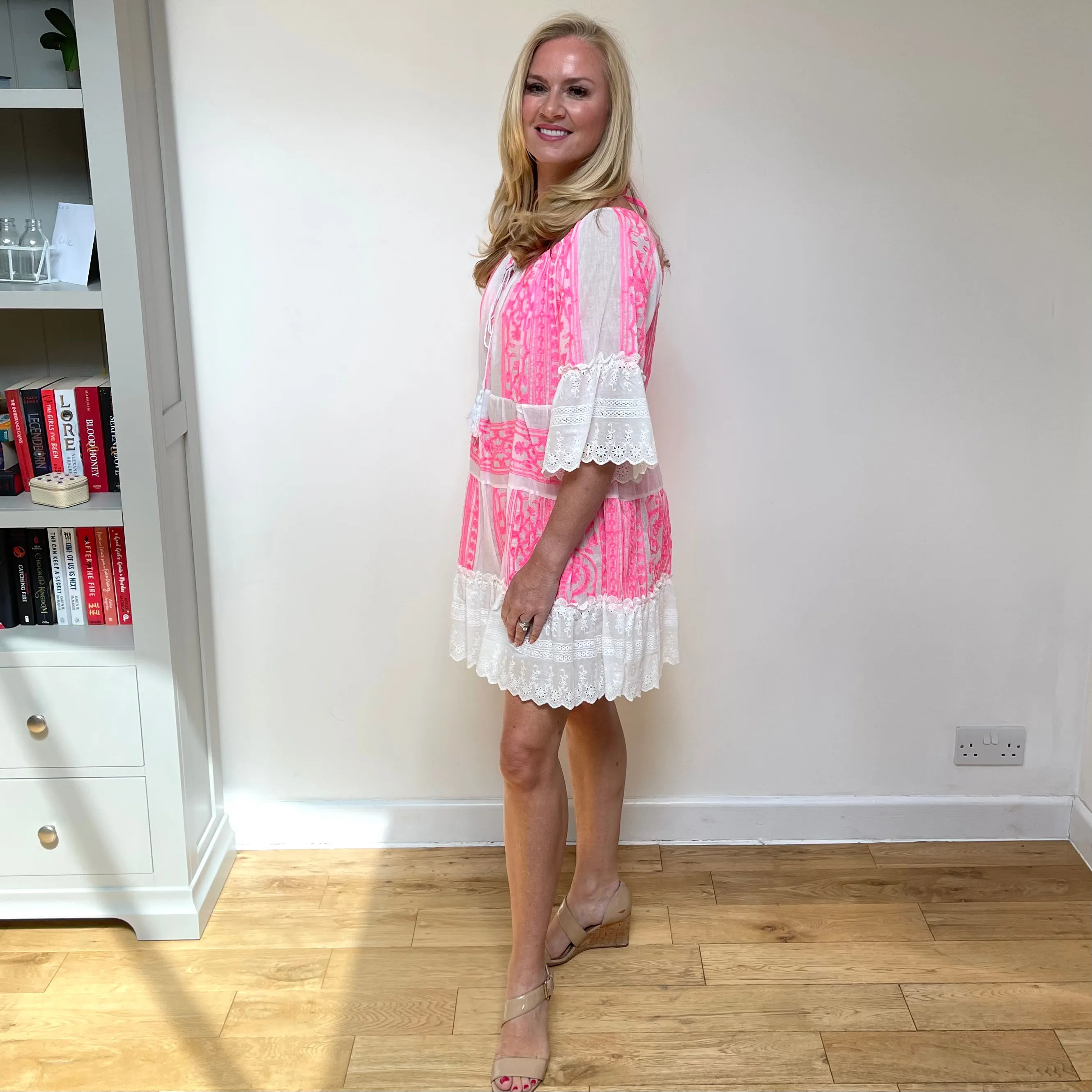 Isabella Aztec Summer Dress - Pink