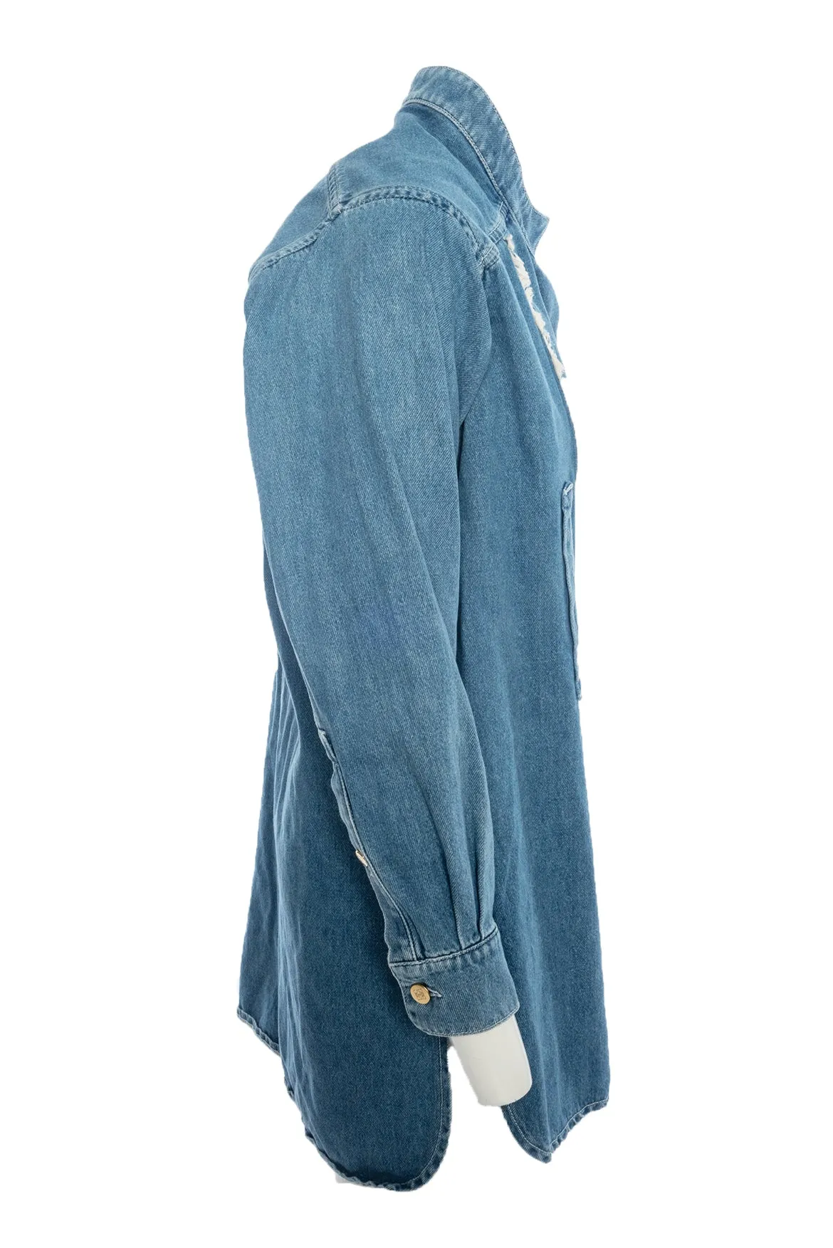 Loewe Size S Button Up Denim Tunic Length Top