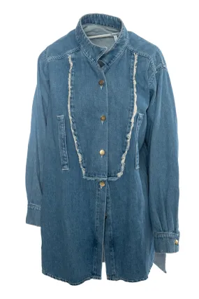 Loewe Size S Button Up Denim Tunic Length Top