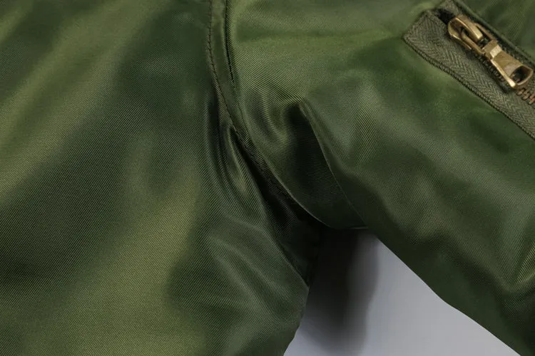 Men's Winter Warm Thick Thermal Cotton Down Bomber With Fur Collar