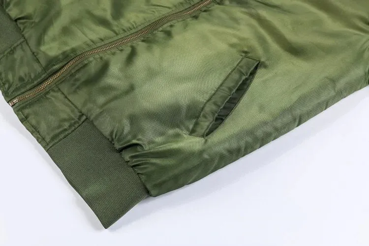 Men's Winter Warm Thick Thermal Cotton Down Bomber With Fur Collar