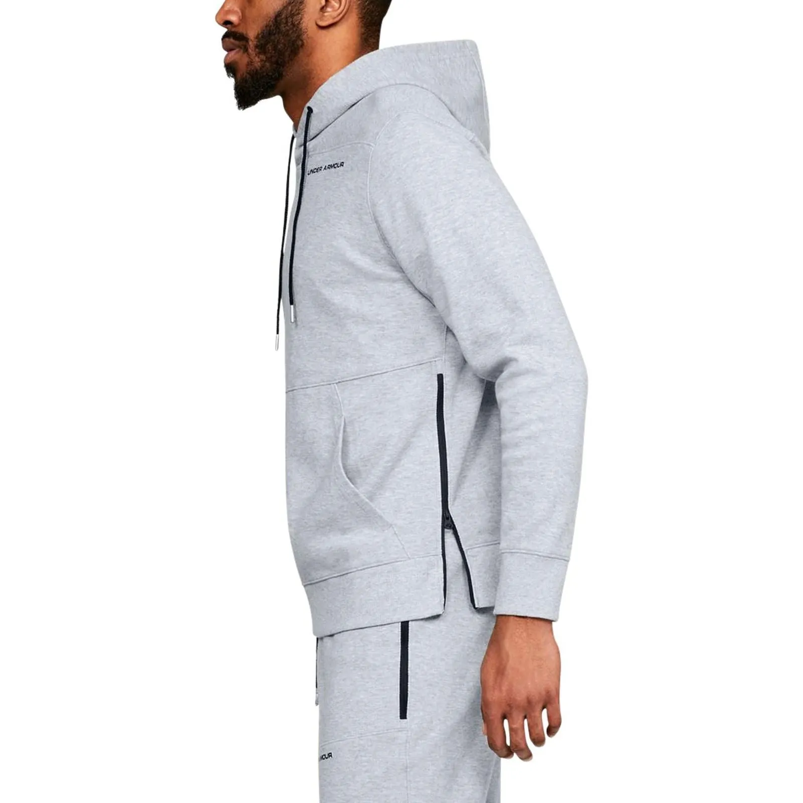 Under Armour Pursuit Microthread Pullover Hoodie - Grey