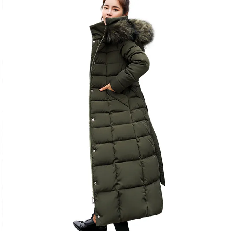 Winter Fur Collar Hooded Thermal Jacket For Women