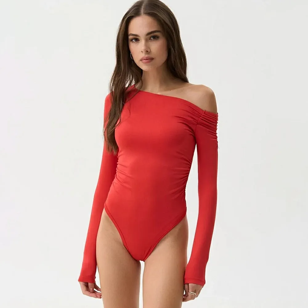 Women's Fashionable One-Shoulder Jumpsuit