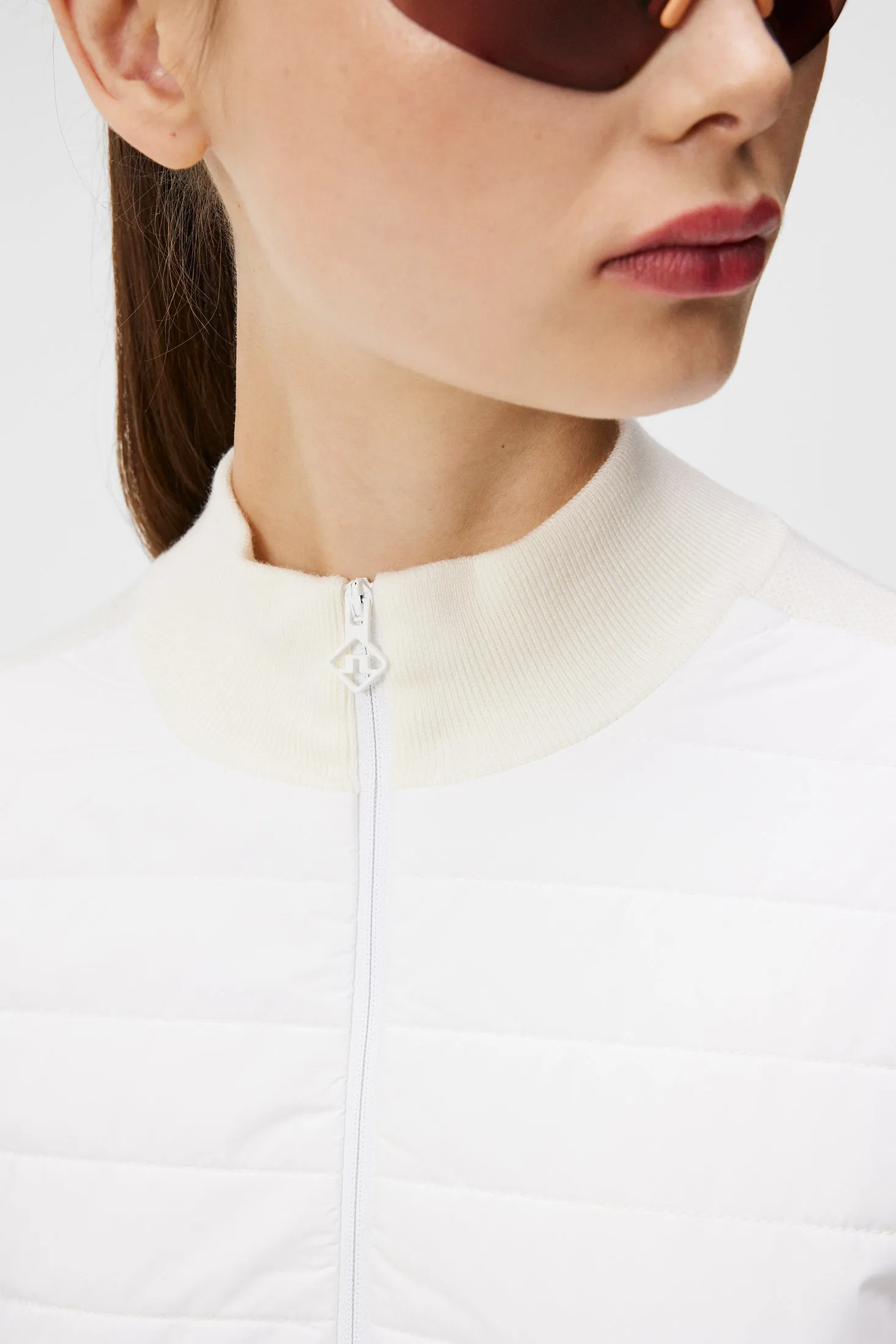 Wren Knitted Hybrid Jacket / White